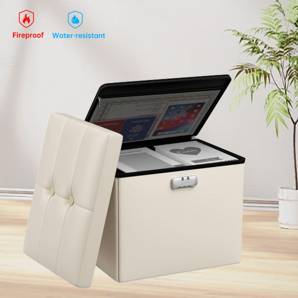 M Size Fireproof Storage Ottoman