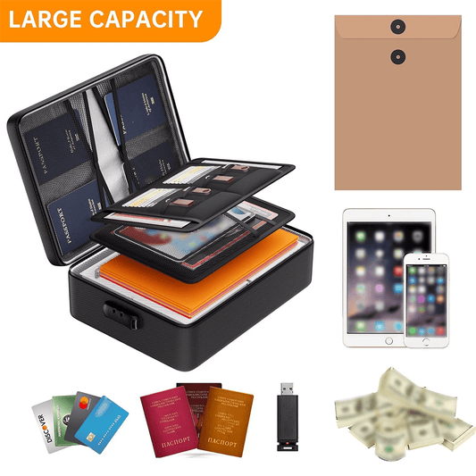 Aluminum Foil Black Document Storage Bag