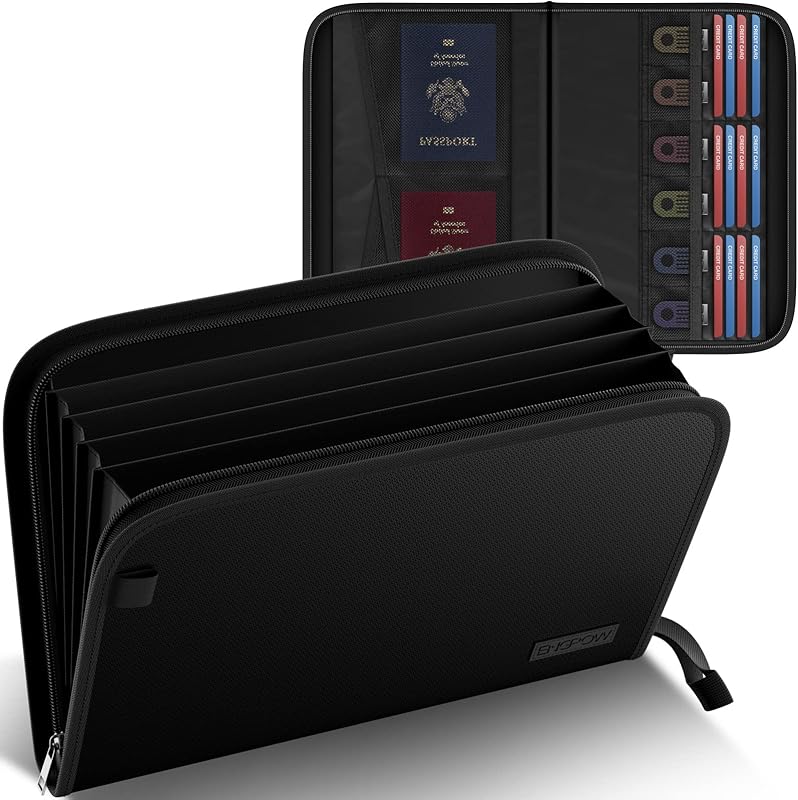 ENGPOW 3-Pocket Fireproof & Water-Resistant Expanding File Folder Organizer (14.3" x 9.8")