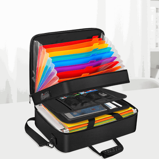 Colorful Accordion Document Storage Bag