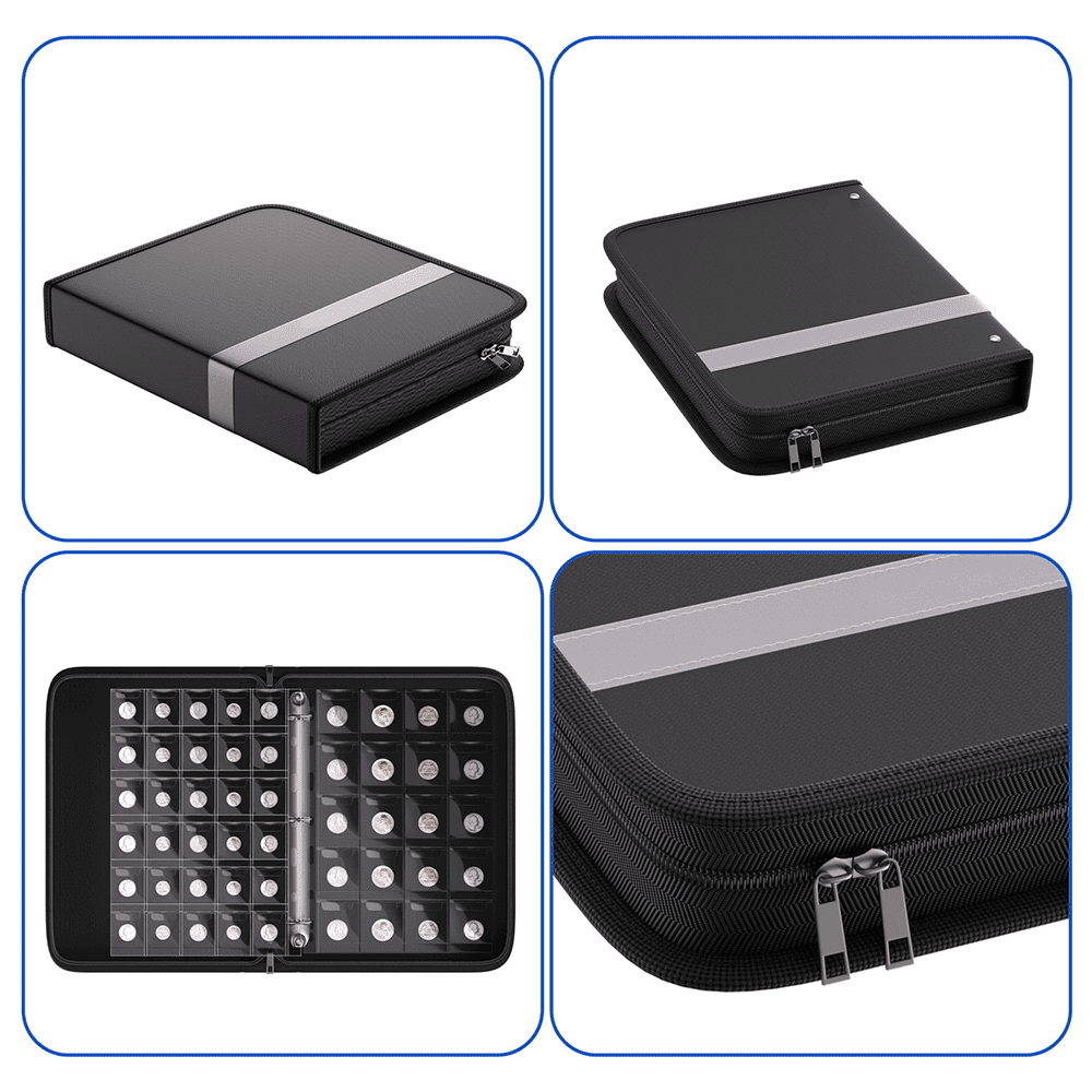 Fireproof Coin Collection Book Waterproof Album Binder Holder Box