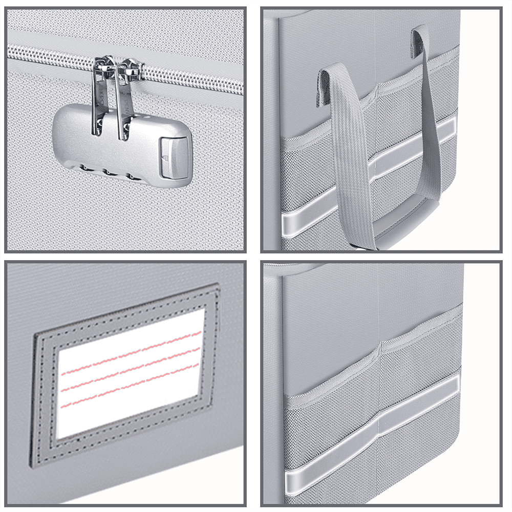 Fireproof File Box with Lock Anti Static Document Storage Organizer