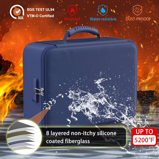 ENGPOW Fireproof Document Bag with Lock