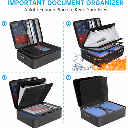 File Organizer Bag with 13 Pocket Accordion File Folder