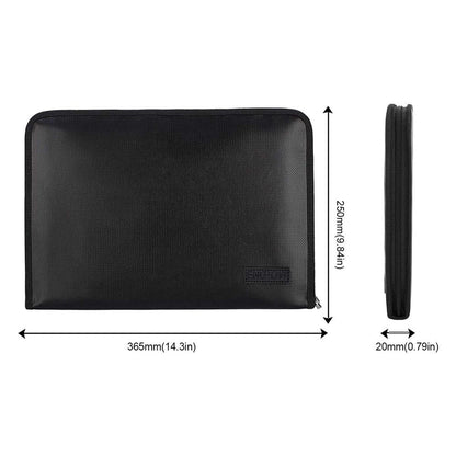 ENGPOW Fireproof Document Bag & File Organizer - Black (13 Pockets)