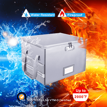 Fireproof File Box with Lock Anti Static Document Storage Organizer