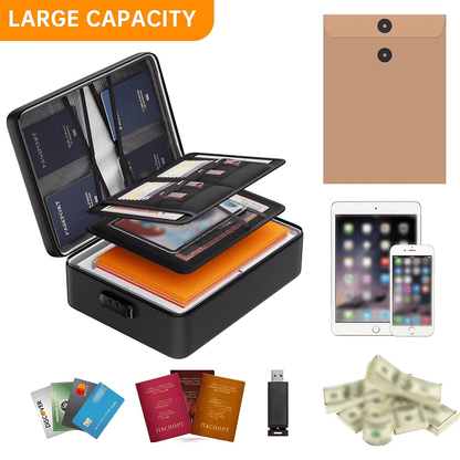 Aluminum Foil Black Document Storage Bag