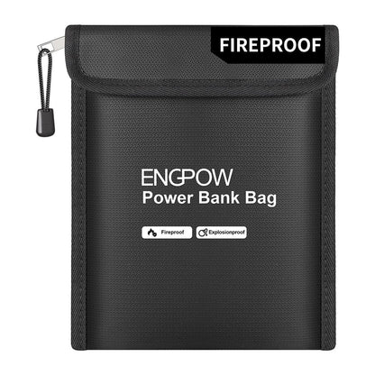ENGPOW Fireproof Power Bank Bag: Explosion-Proof Electronic Case (9"x7")