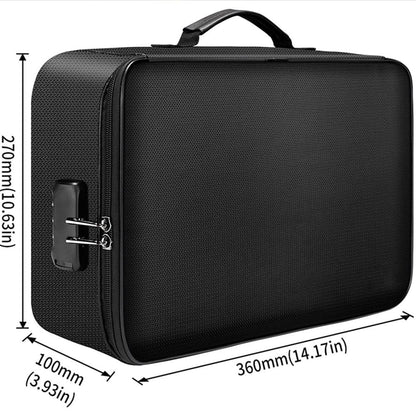Fireproof Document Storage Bag 3 Layer Waterproof Zipper File Pouch