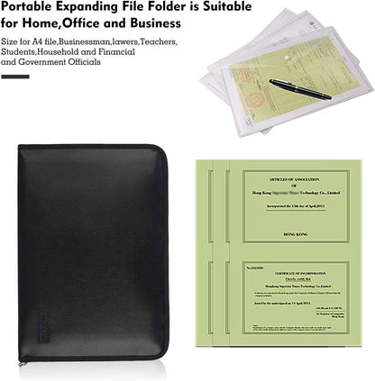 ENGPOW Fireproof & Water-Resistant 13-Pocket Expanding File Organizer