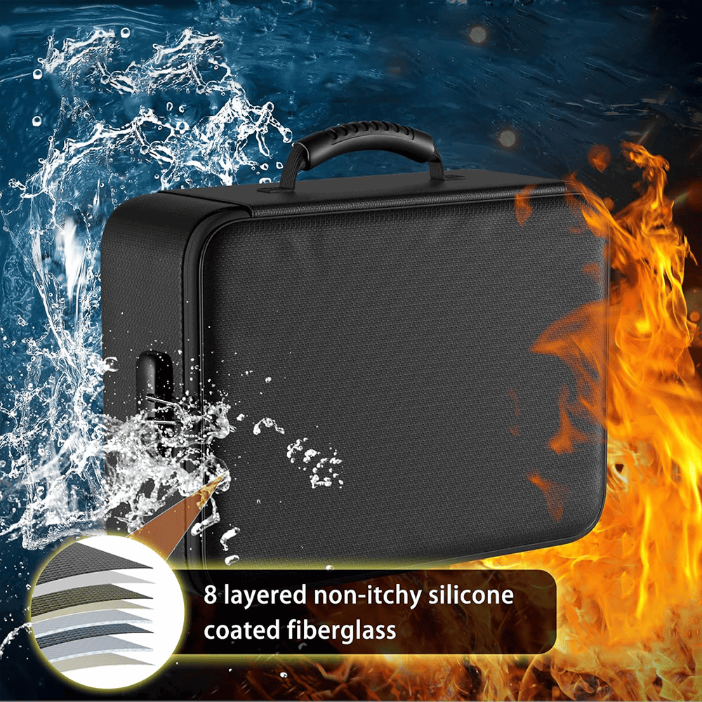 Aluminum Foil Black Document Storage Bag