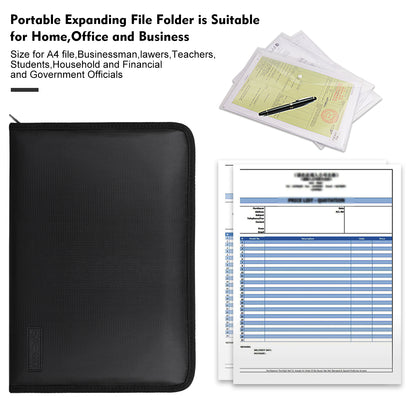 Fireproof  Waterproof folder with 12 pockets