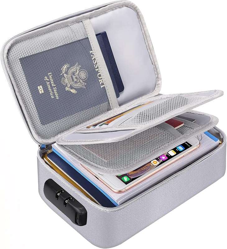 ENGPOW Fireproof & Water-Resistant SmallDocument Organizer with Lock