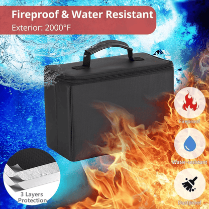 Fireproof Waterproof Photo Storage Box Case with 8 Inner Photo Boxes