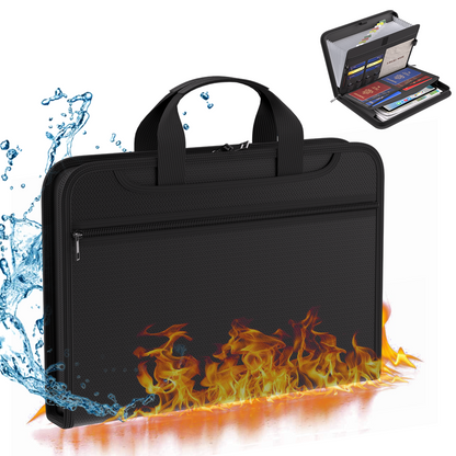 Flame retardant portable accordion folder