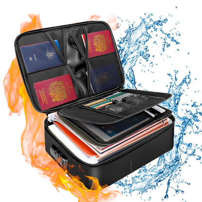 Fireproof Document Storage Bag 3 Layer Waterproof Zipper File Pouch