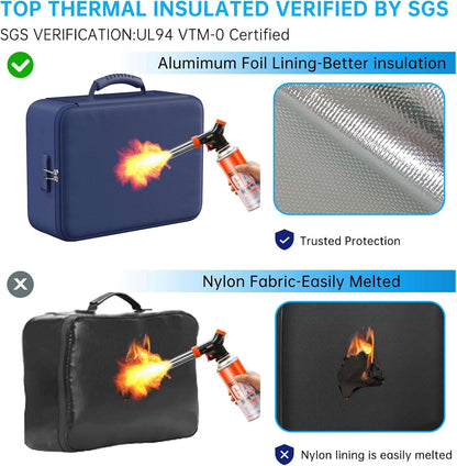 ENGPOW Fireproof & Waterproof Document Organizer Bag with Lock