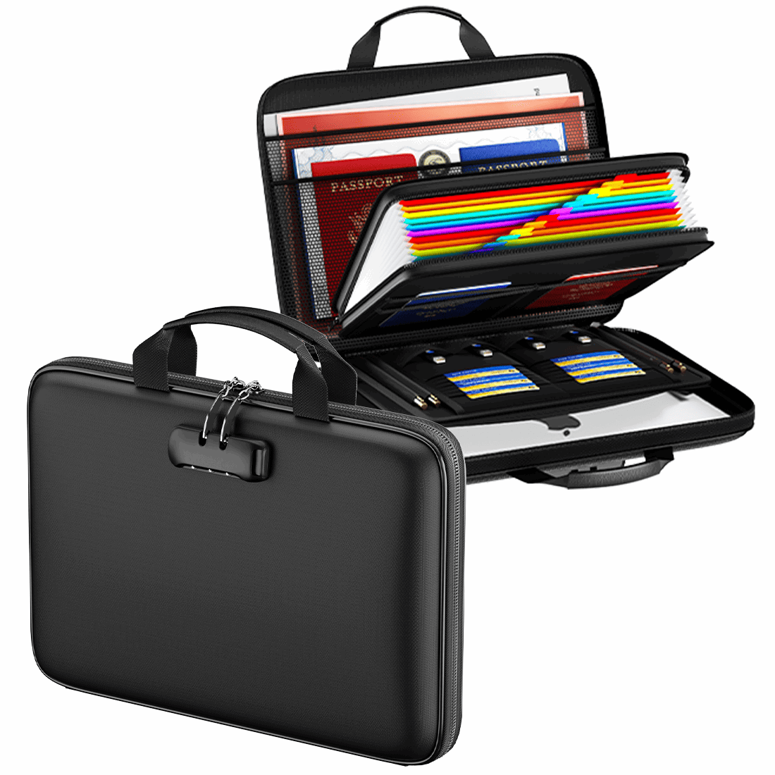 Multifunctional 12-page Hard EVA Color Accordion Folder