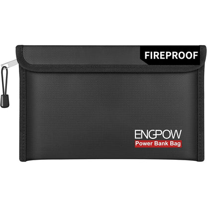ENGPOW Fireproof Power Bank Bag: Explosion-Proof Electronic Case (10.6"x6.7")