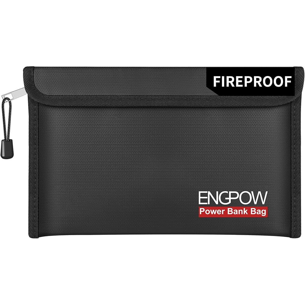ENGPOW Fireproof Power Bank Bags: Explosion-Proof Case, 2-Pack (10.6"x6.7")