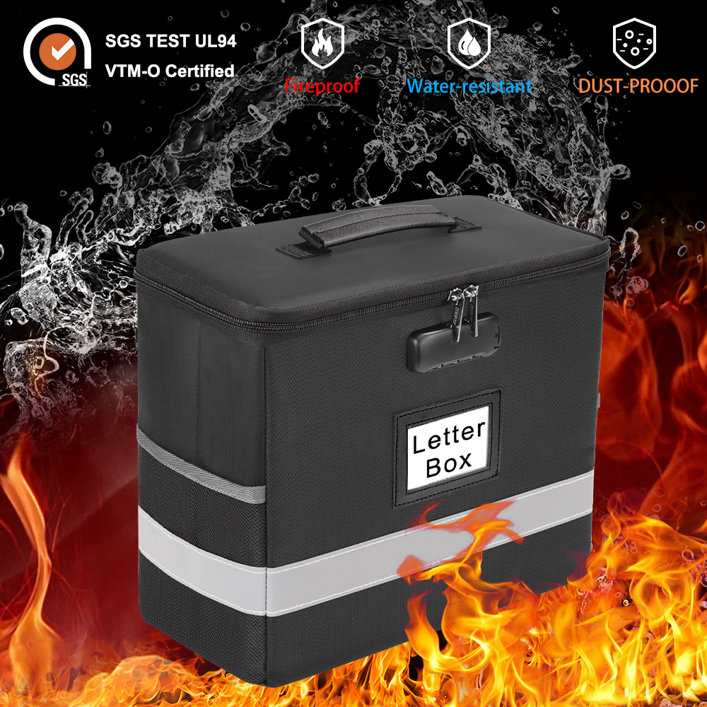 Document Box Storage Fireproof with Lock