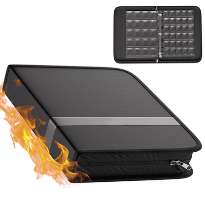 Fireproof Coin Collection Book Waterproof Album Binder Holder Box