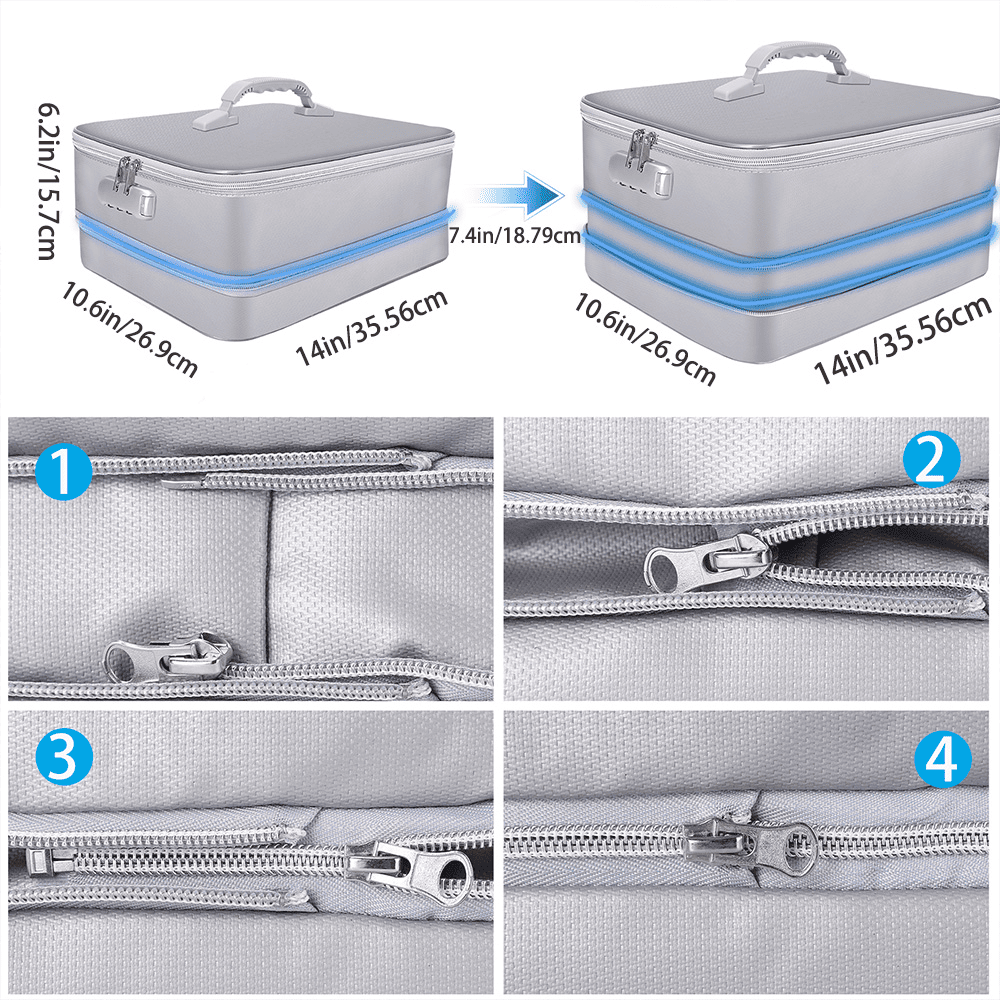 Fireproof Waterproof Document Storage Bag Taller Important Paper Safe