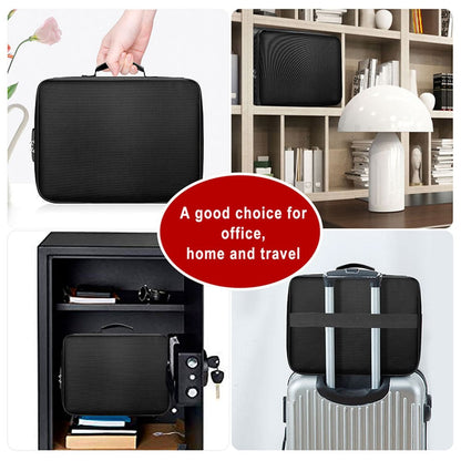 Fireproof Document Storage Bag 3 Layer Waterproof Zipper File Pouch