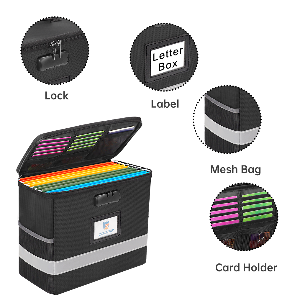 Document Box Storage Fireproof with Lock