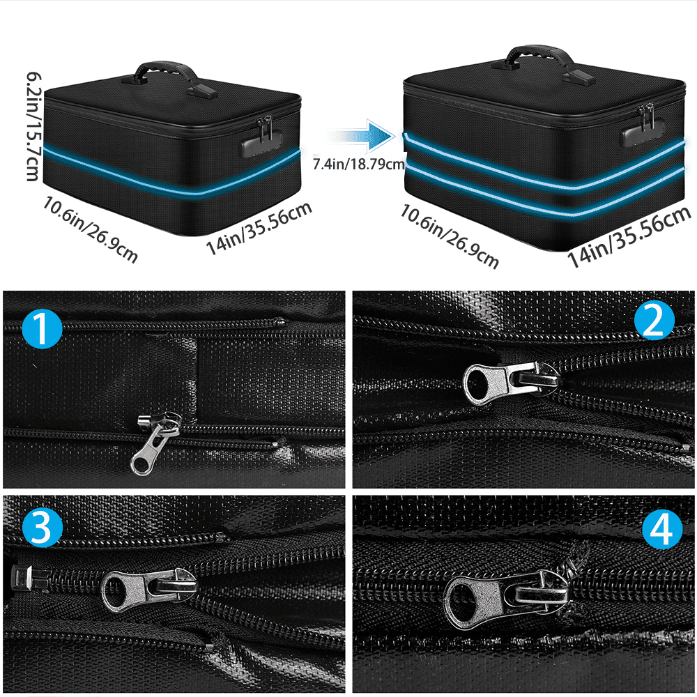 Fireproof Document Storage Bag Waterproof Document Organizer File Bag
