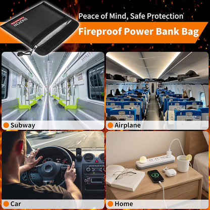 ENGPOW Fireproof Power Bank Bags: Explosion-Proof Case, 2-Pack (10.6"x6.7")