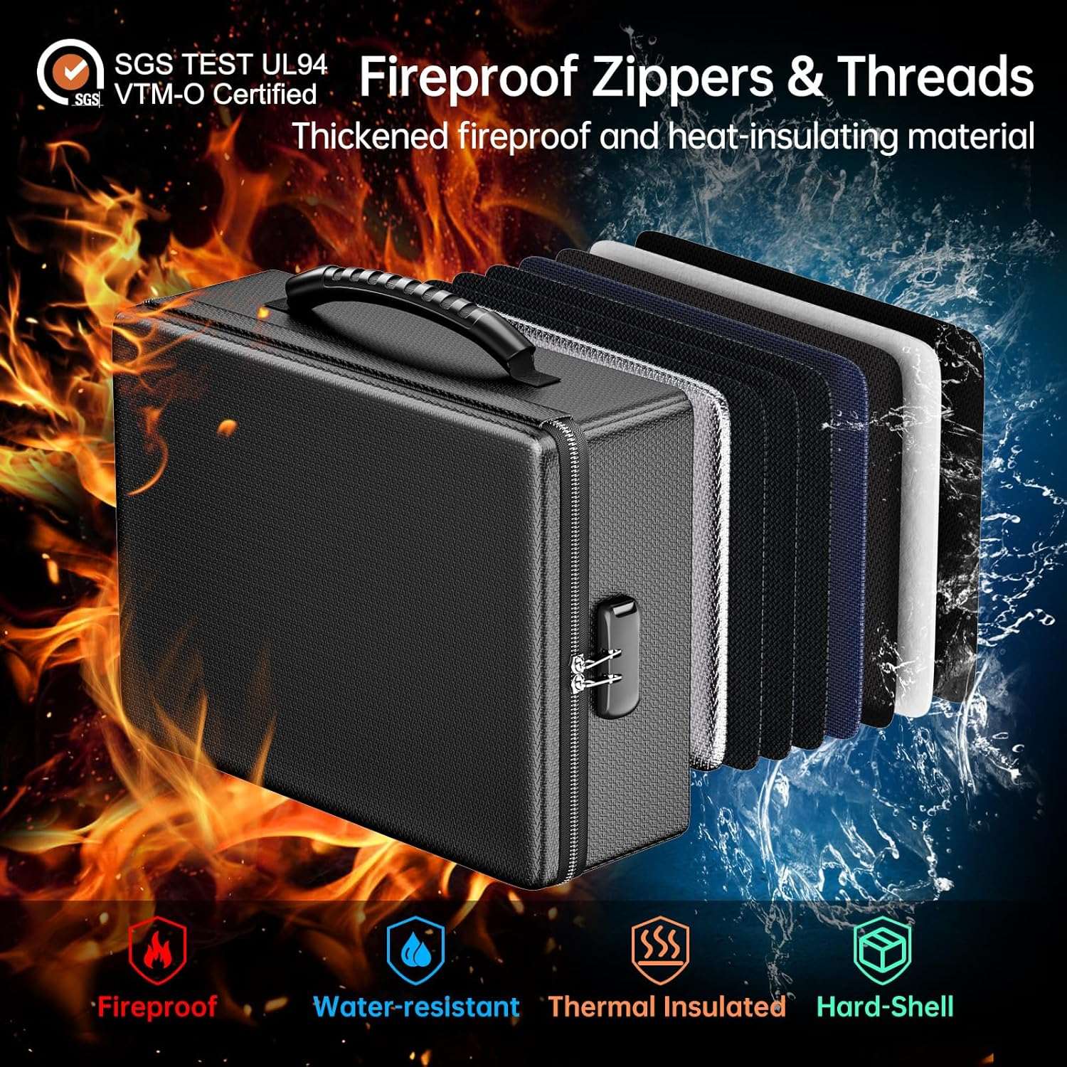 multi‑layer fireproof heat insulated safe material