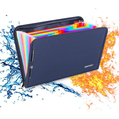 ENGPOW Fireproof & Waterproof Expanding File Folder Important Document Organizer Bag