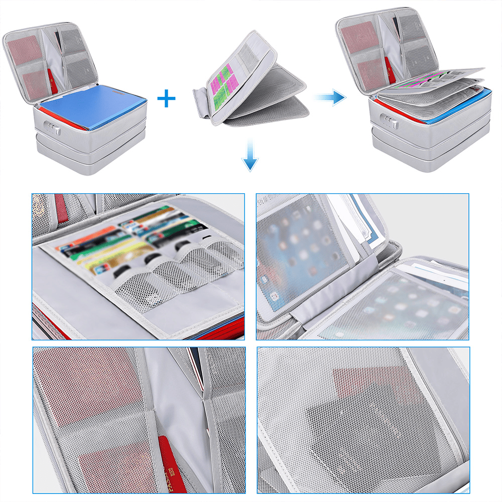 Fireproof Waterproof Document Storage Bag Taller Important Paper Safe