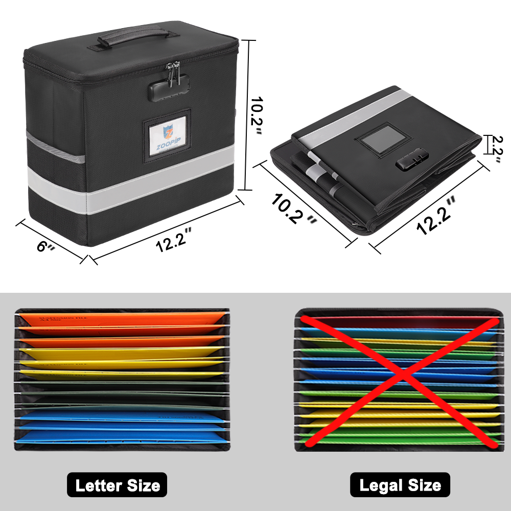 Document Box Storage Fireproof with Lock