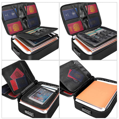 Fireproof Document Storage Bag 3 Layer Waterproof Zipper File Pouch
