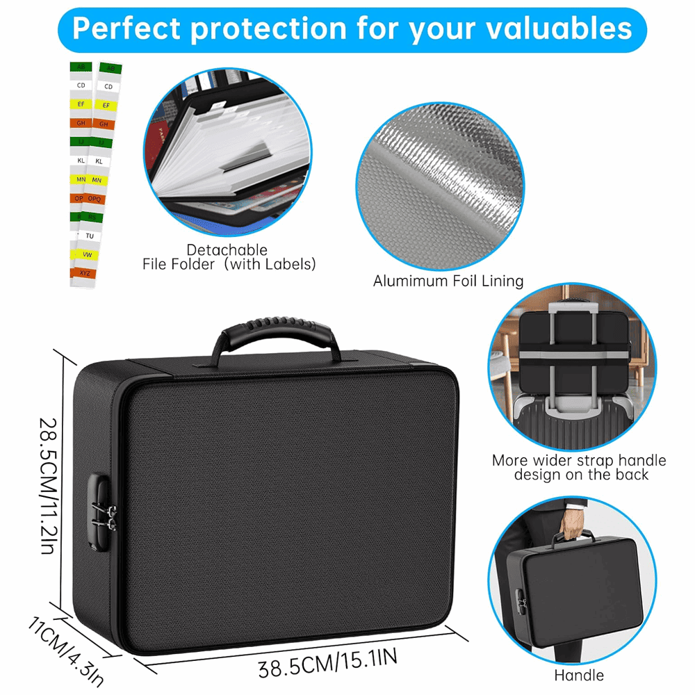 File Organizer Bag with 13 Pocket Accordion File Folder