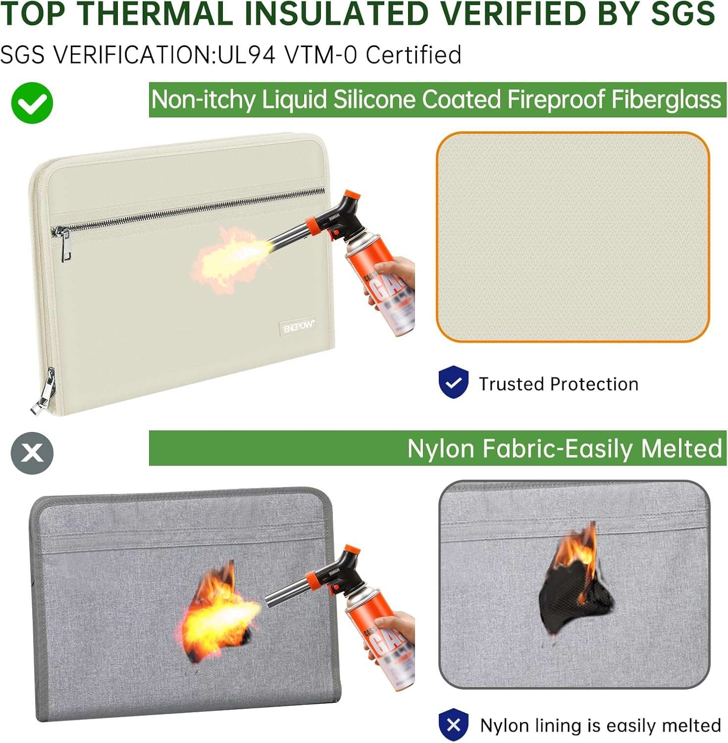 ENGPOW Accordion File Organizer Beige