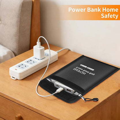 ENGPOW Fireproof Power Bank Bag: Explosion-Proof Electronic Case (9"x7")
