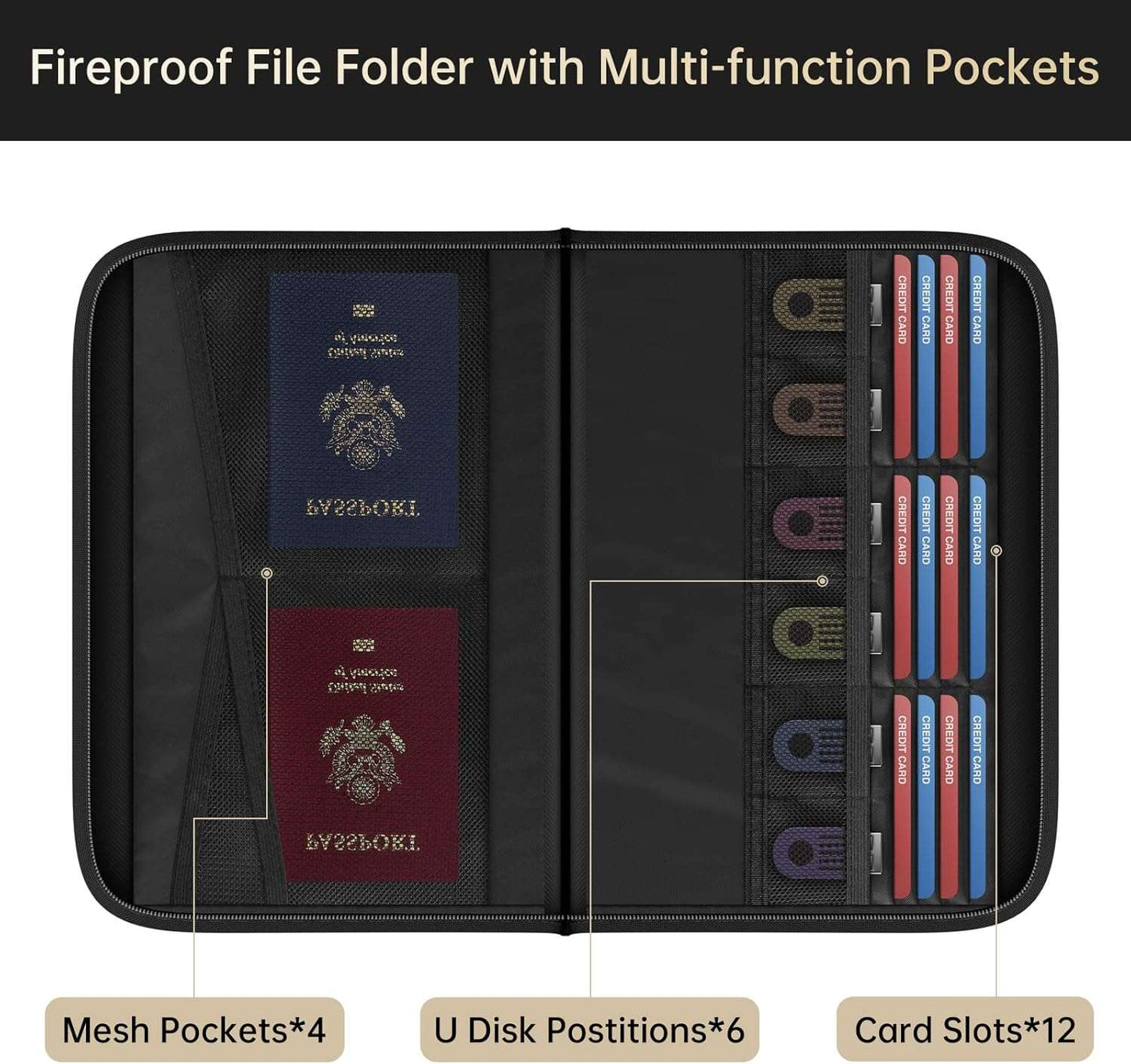 ENGPOW Expanding File Folder with Multi-Function Folder