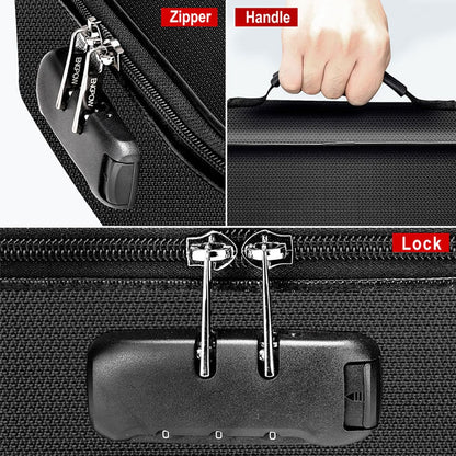 Fireproof Document Storage Bag 3 Layer Waterproof Zipper File Pouch