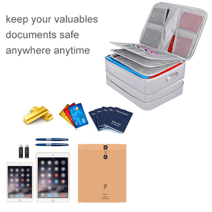 Fireproof Waterproof Document Storage Bag Taller Important Paper Safe