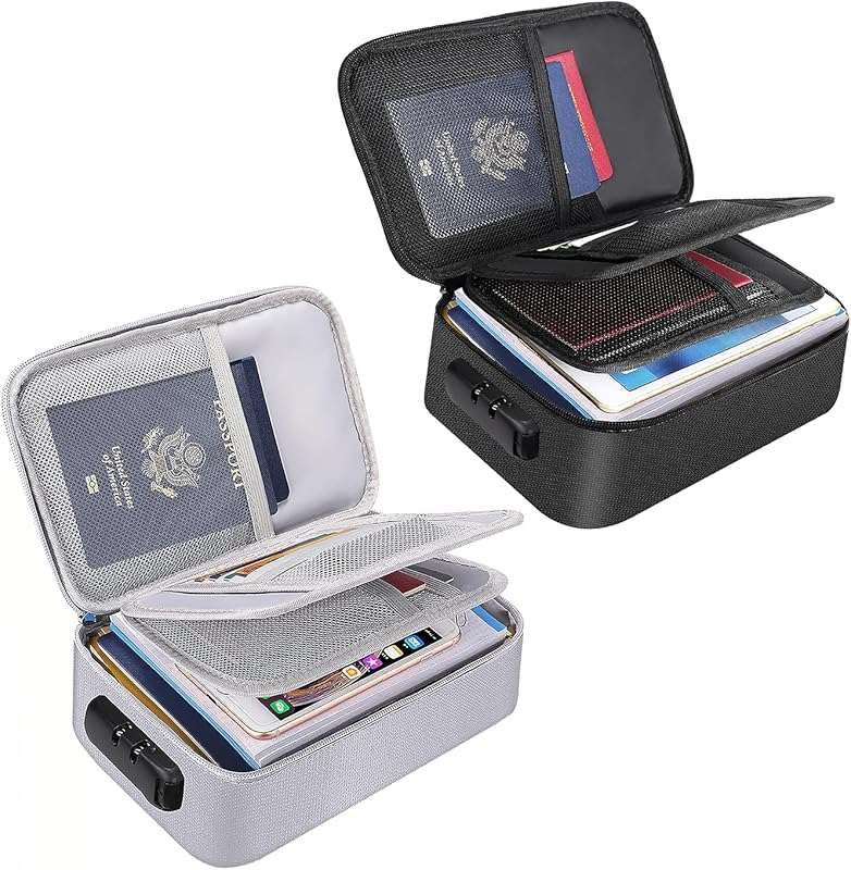 ENGPOW Fireproof & Water-Resistant SmallDocument Organizer with Lock