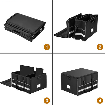 Fireproof File Storage Box Black Widened Version