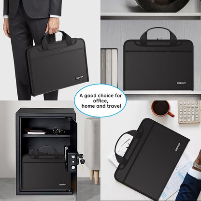 ENGPOW 2200°F Fireproof Accordion File Organizer with Handle: 13 Pockets