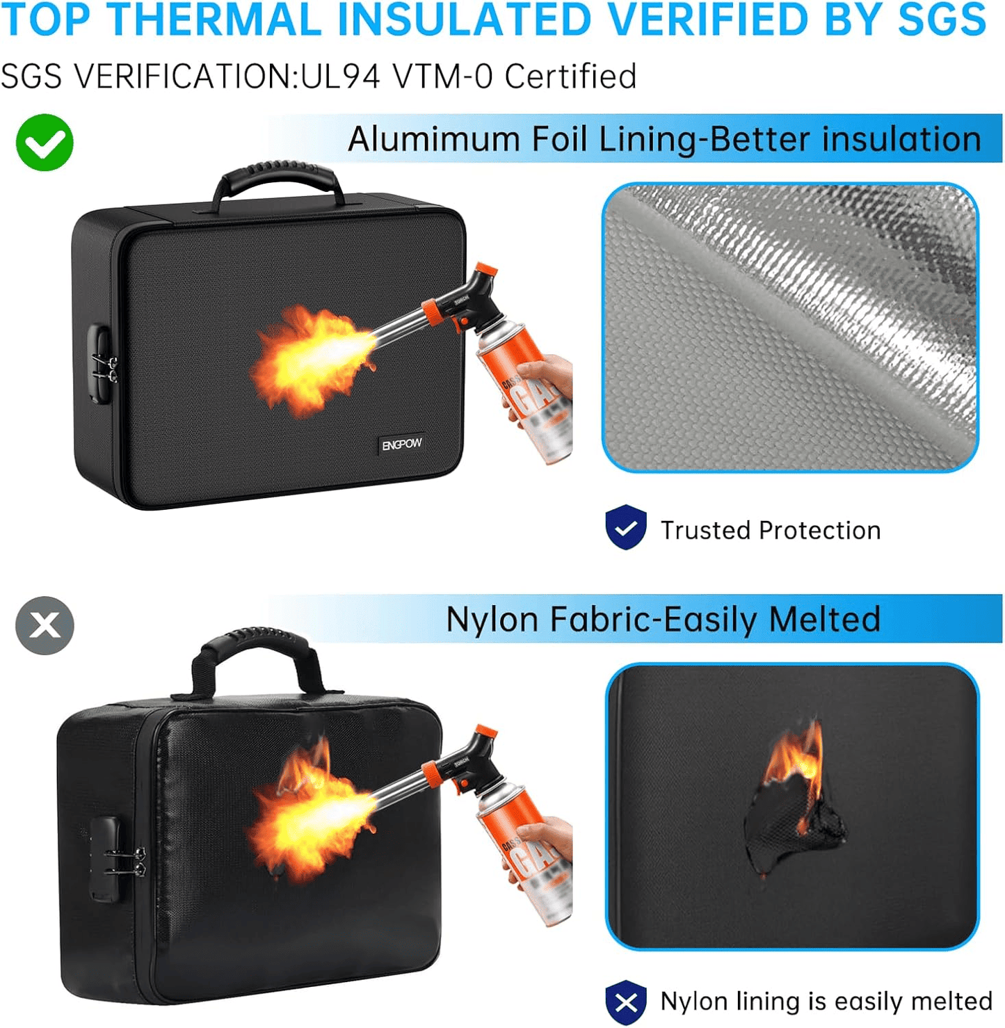 ENGPOW Fireproof & Water‑Resistant 13‑Pocket Accordion File Organizer