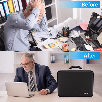 ENGPOW Fireproof & Water‑Resistant 13‑Pocket Accordion File Organizer