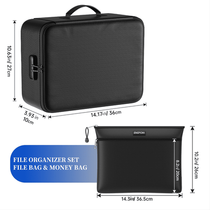 ENGPOW Fireproof Document Bag Set Portable Home Travel File Storage Pouch