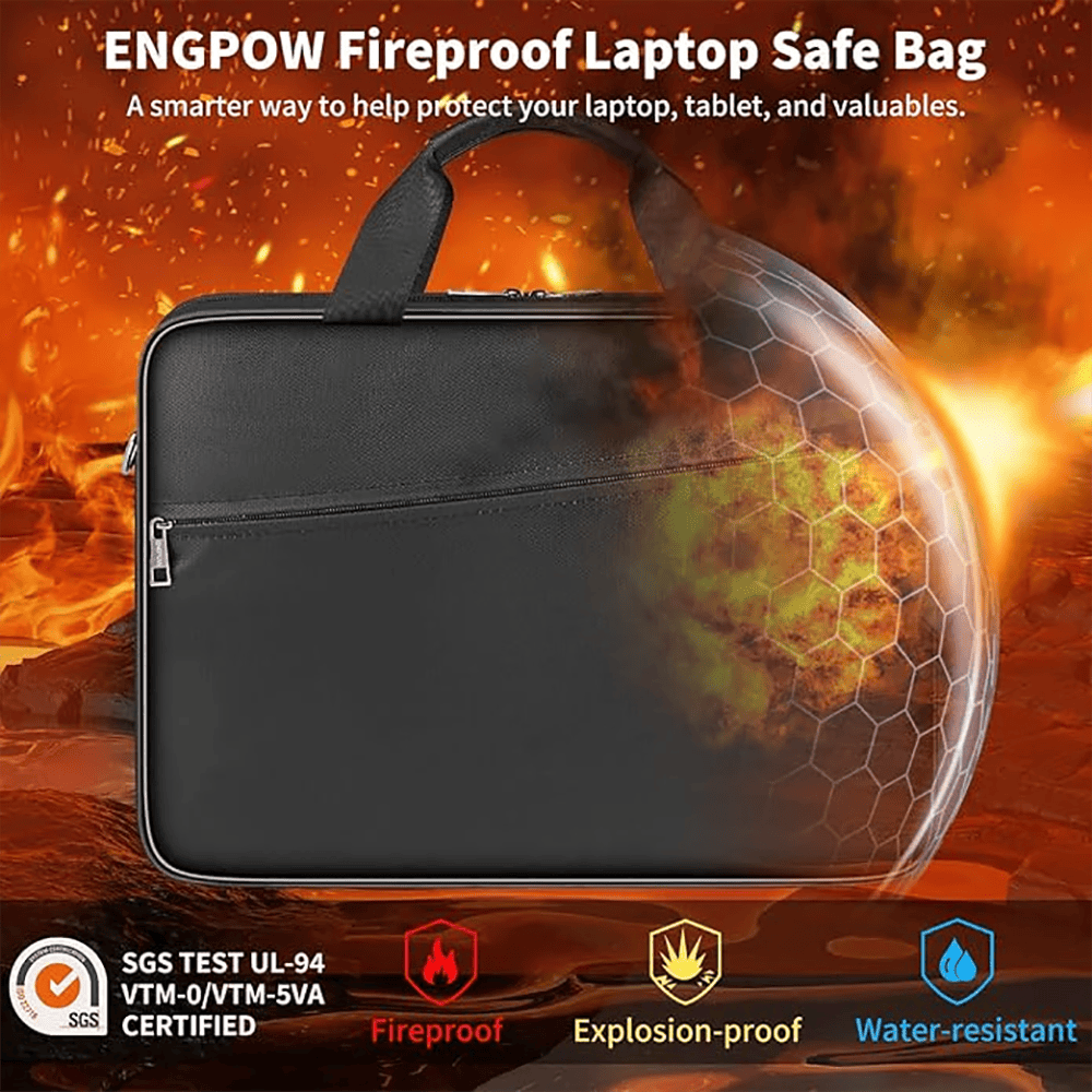 ENGPOW Fireproof Laptop Bag 15.6-inch Shoulder Bag