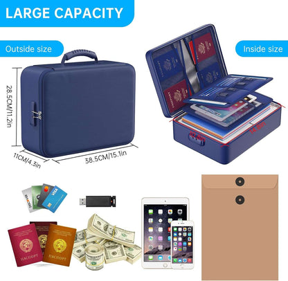 ENGPOW Fireproof Document Bag with Lock